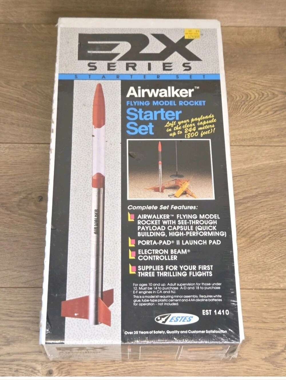 Estes E2X Airwalker Flying Model Rocket Set #1410 New